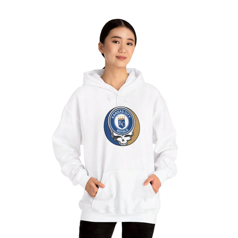 Kansas City Royals Grateful Dead Unisex Heavy Blend Hoodie - Hooded Sweatshirt - StealieShop